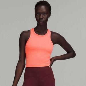 Lululemon athletica ebb to street cropped tank size 8